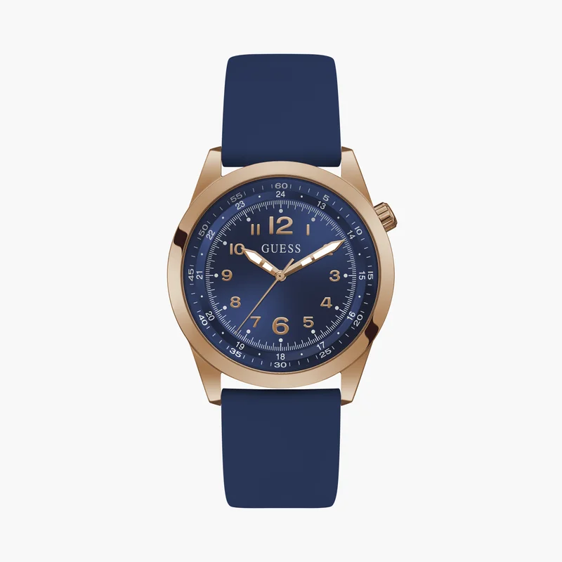 جس Guess Men's Blue Analog Watch