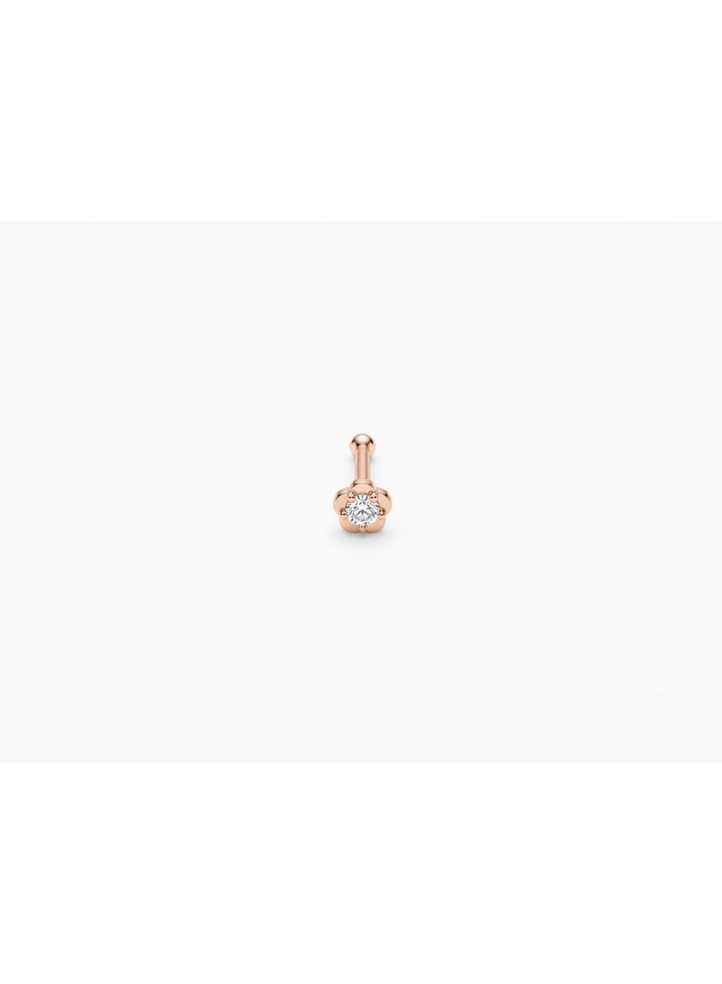 Luxuria Elegant women's nose ring with a small flower design adorned with shiny stones, giving a delicate and modern look, suitable for everyday use and occasions. - Image 1