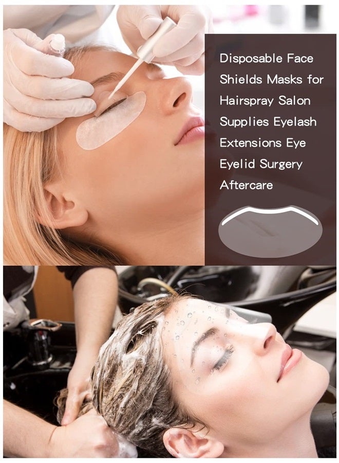 EBANKU 300 PCS Shower Face Eye Shields Microblading Permanent Makeup Shower Visors for Adults Disposable Plastic Face Shields for Hairspray Salon Eyelid Aftercare - Image 5