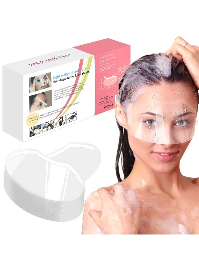 EBANKU 300 PCS Shower Face Eye Shields Microblading Permanent Makeup Shower Visors for Adults Disposable Plastic Face Shields for Hairspray Salon Eyelid Aftercare - Image 1