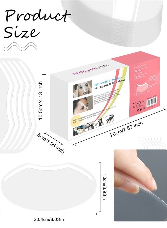 EBANKU 300 PCS Shower Face Eye Shields Microblading Permanent Makeup Shower Visors for Adults Disposable Plastic Face Shields for Hairspray Salon Eyelid Aftercare - Image 2