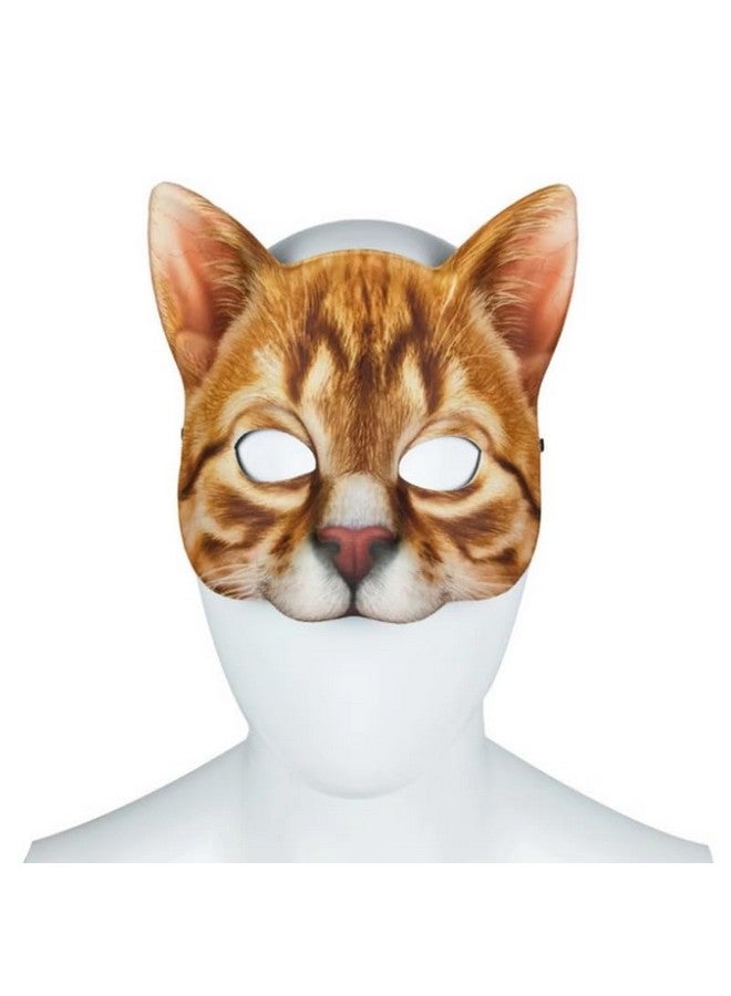 Hosfairy 1Pcs Halloween Half Face Cat Mask Animal Cat Mask For Halloween Christmas Easter Novelty Costume Party Accessory(Style G) - Image 4