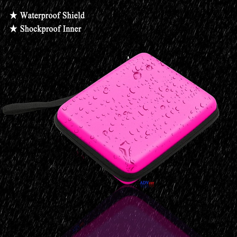 ADVcer 2DS Case, EVA Waterproof Hard Shield Protective Carrying Case with Hand Wrist Strap and Double Zipper Compatible with Nintendo 2DS (Fuchsia) - Image 3