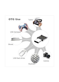 SYOSI محول USB C إلى USB OTG، محول Thunderbolt من النوع C ذكر إلى USB أنثى، موصل للهواتف الذكية والأجهزة اللوحية والمزيد من أجهزة USB وأجهزة Micro - 10 قطع  - Image 4