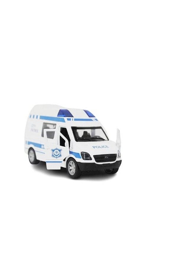Jack Royal - Toy For Kids With Light & Siren Sound Effects Pull Back Metal Friction For Kidsboysgirls (Police) - Image 1