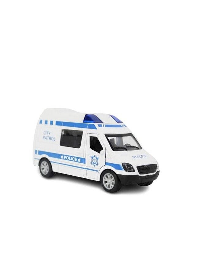 Jack Royal - Toy For Kids With Light & Siren Sound Effects Pull Back Metal Friction For Kidsboysgirls (Police) - Image 1