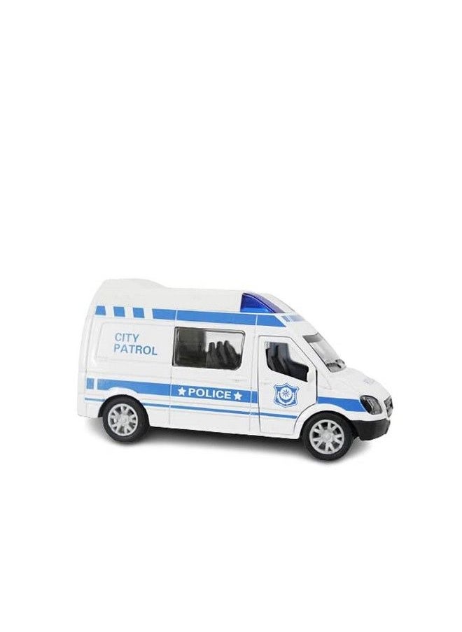 Jack Royal - Toy For Kids With Light & Siren Sound Effects Pull Back Metal Friction For Kidsboysgirls (Police) - Image 1