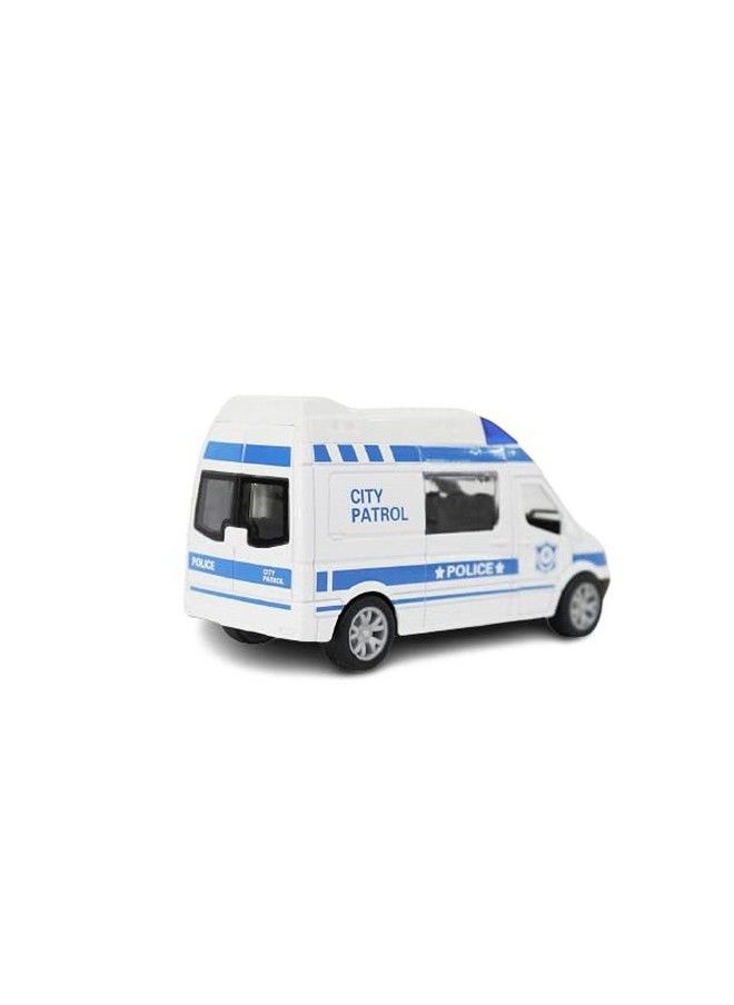 Jack Royal - Toy For Kids With Light & Siren Sound Effects Pull Back Metal Friction For Kidsboysgirls (Police) - Image 1