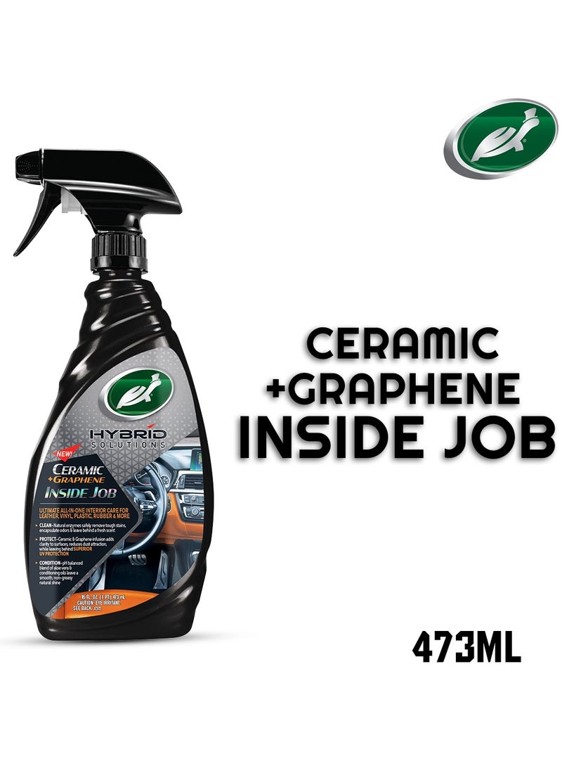 TURTLE - Turtle Wax Hybrid Solutions Ceramic And Graphene Inside Job, 473ml - Ultimate Car Interior Care for Leather, Vinyl, Plastic, Rubber - Image 1
