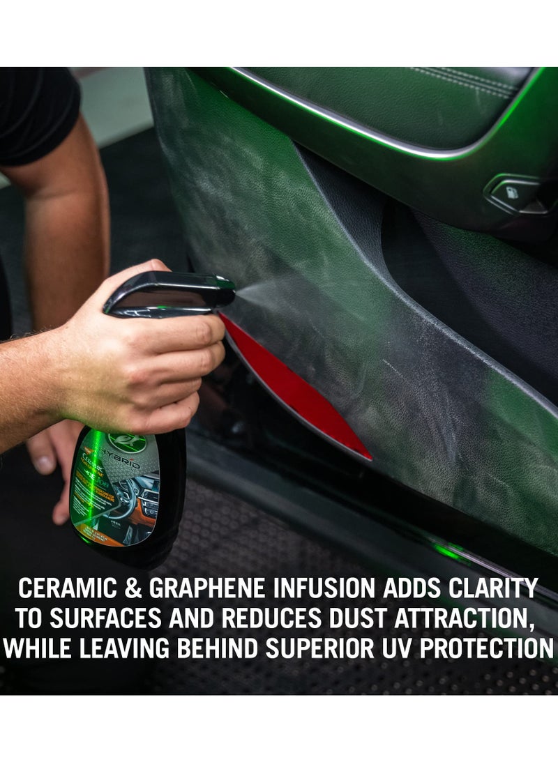 TURTLE - Turtle Wax Hybrid Solutions Ceramic And Graphene Inside Job, 473ml - Ultimate Car Interior Care for Leather, Vinyl, Plastic, Rubber - Image 1