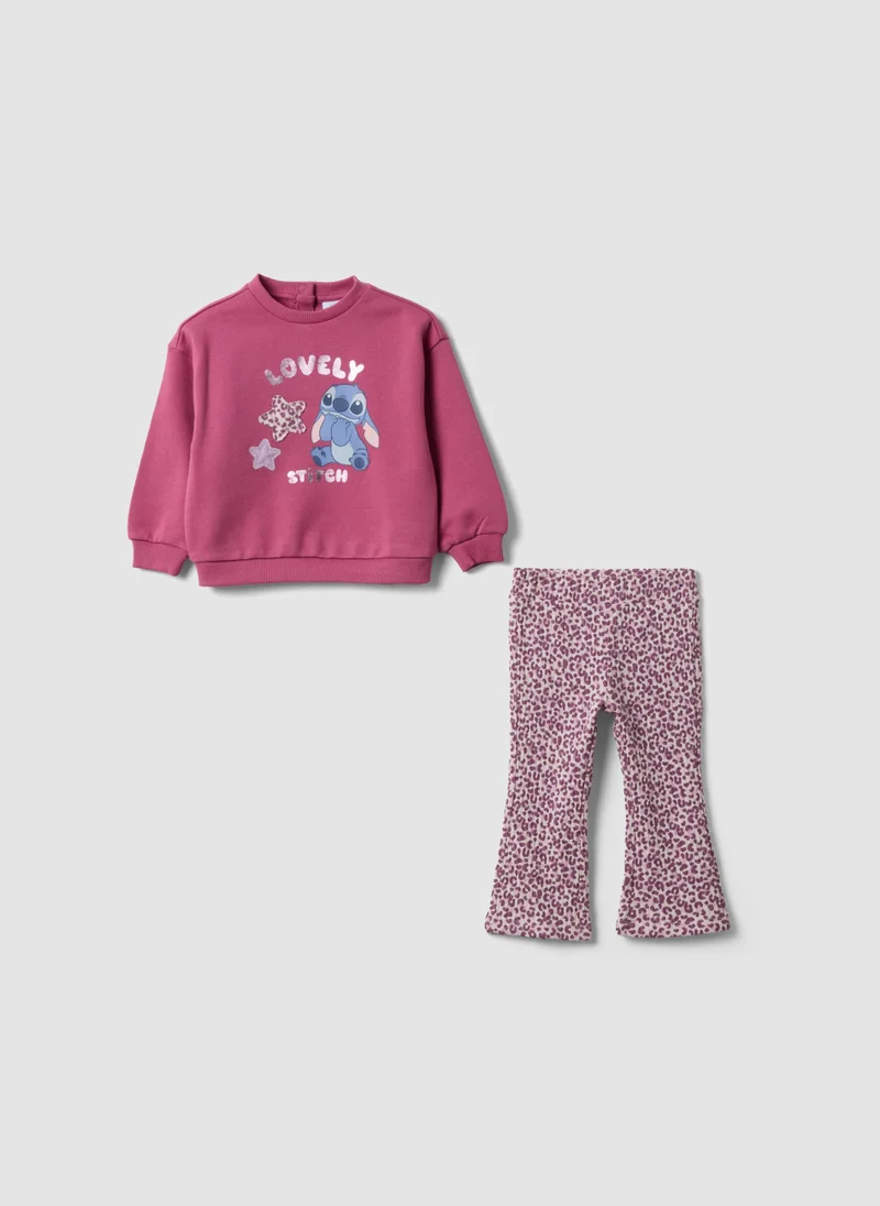 Ovs OVS Pink pure cotton sweatshirt and leggings set