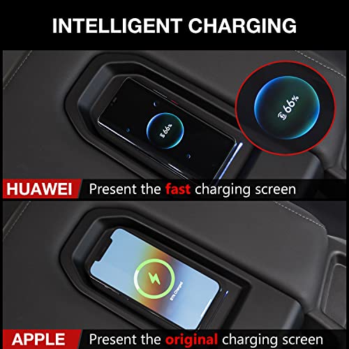Xipoo Wireless Charger Compatible with 2019-2021 Chevy Silverado GMC Sierra Wireless Charger Tray 15W Fast Jump Seat Replacement for 19-21 Chevy Silverado Accessories - Image 5