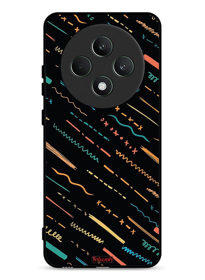 Tolwak Oppo Reno12 F 5G Protective Case Cover X Lines Abstract Pattern - Image 1