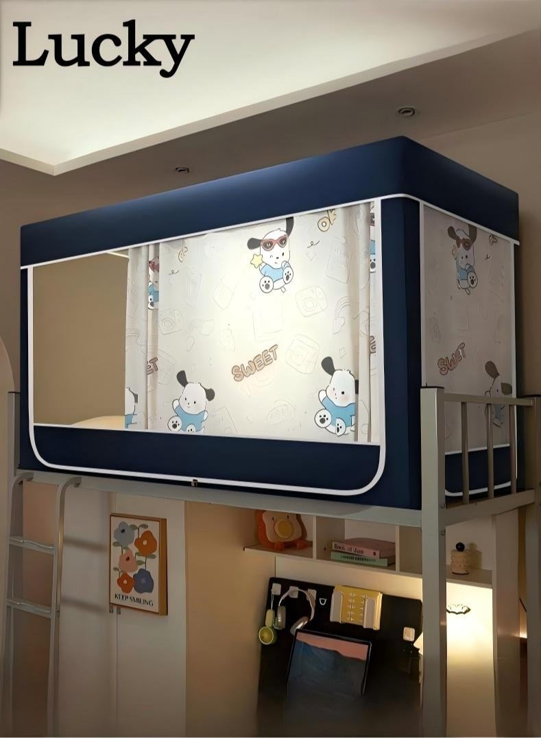 لاكي خيام مظلة السرير ستارة تعتيم ستارة خيمة سرير واحد ستارة قماش تظليل الطالب مظلة السرير ناموسية نوم الطالب حماية الخصوصية - Image 1