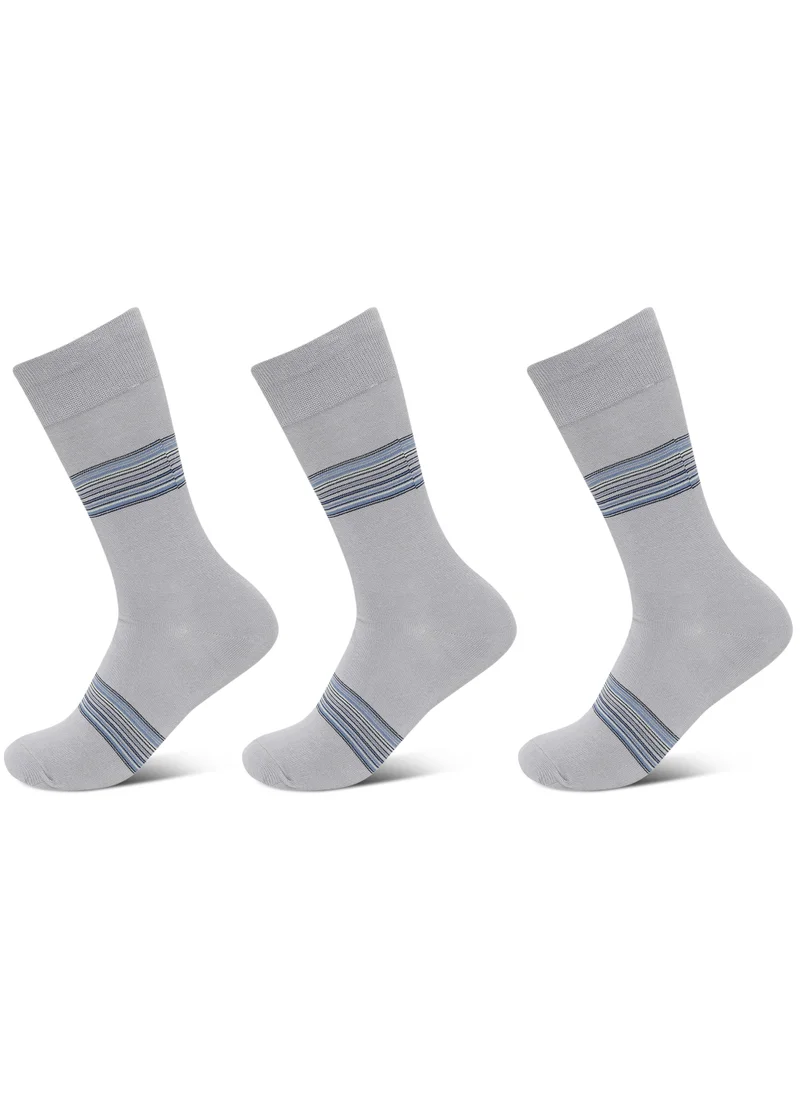 BYC MEN'S FORMAL SOCKS (PACK OF 3) - LIGHT GREY
