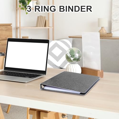 EYROZILL 3 Ring Binders 1 Inch Back to School Supplies Glitter Three Ring Binder to Hold 300 Sheets, Black - Image 3