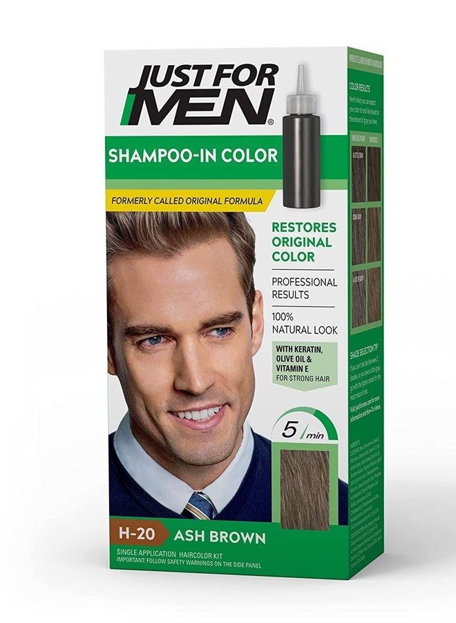 JUST FOR MEN Hair Color H-20 Ash Brown 1 Each (Pack of 4) - Image 1