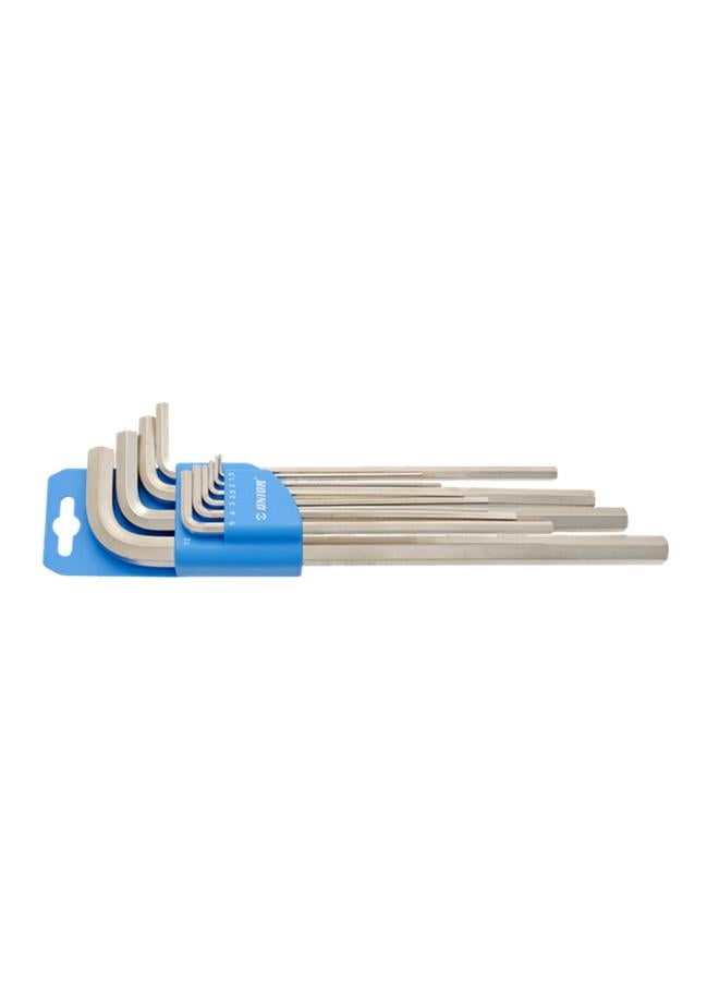 Unior 9-Piece Short Allen Key Silver  - Image 1