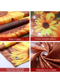 Tatuo Rustic Sunflowers Backdrop Sunflowers Photography Backdrop Background Sunflower Brown Backdrop Photography Wall Backdrop Background Banner for Photo Studio Home Decoration, Party Supply  - Image 3