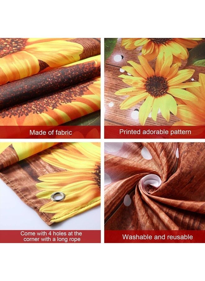 Tatuo Rustic Sunflowers Backdrop Sunflowers Photography Backdrop Background Sunflower Brown Backdrop Photography Wall Backdrop Background Banner for Photo Studio Home Decoration, Party Supply  - Image 3