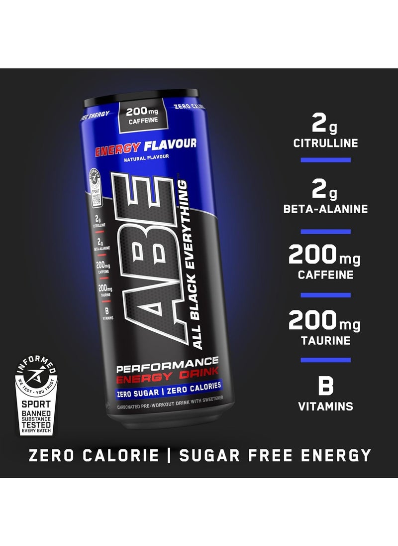 Applied Nutrition - Abe Ultimate Pre Workout Drink, Energy Flavor 330 ML Pack of 12 - Image 1