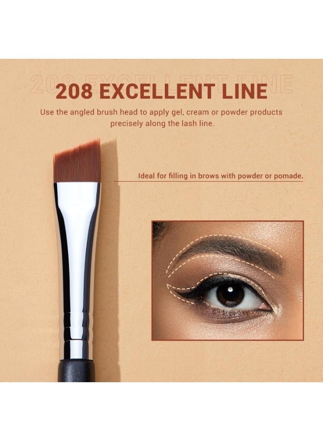 جيساب مجموعة فرش جيسوب لتحديد العيون بزاوية، 3 قطع من فرش تحديد العيون الاحترافية الدقيقة، فرش مكياج لتحديد العيون السائلة الرفيعة المائلة، لون أسود T345 - Image 5