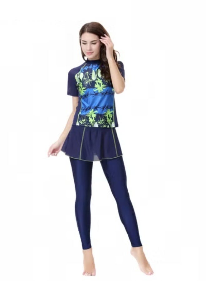 هالامودو فستان سباحة نسائي من قطعة واحدة بتنورة، ملابس سباحة للتحكم في البطن، ملابس سباحة للتنحيف، ملابس سباحة بدون أكمام - Image 4