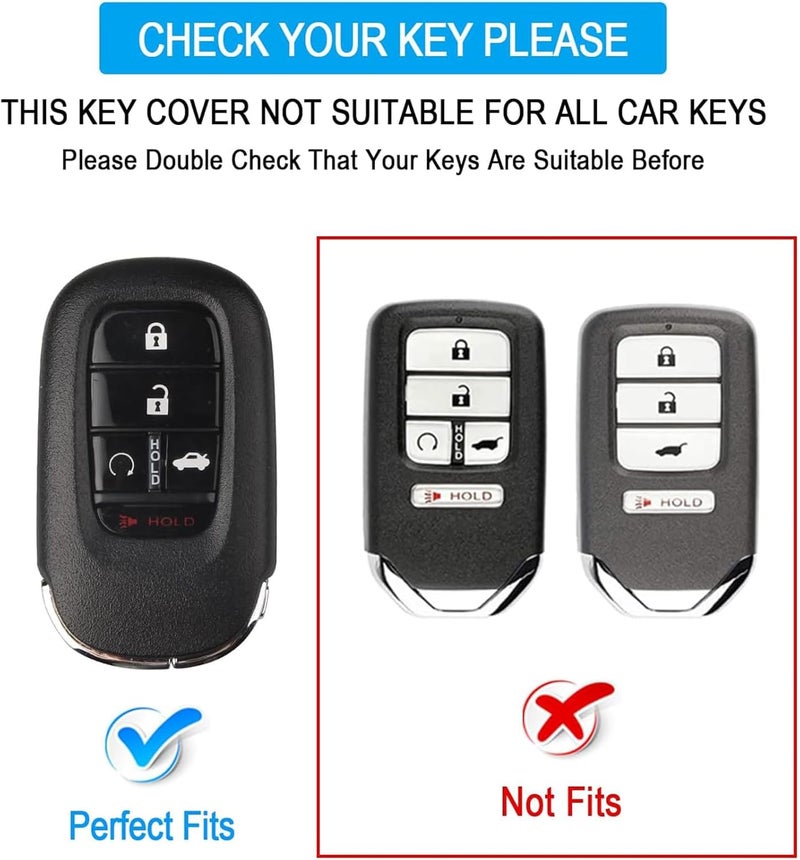 QBUC for Honda Key fob Cover with Keychain,Compatible with 2022 2023 2024 2025 Honda Accord Civic HRV CRV Pilot - Image 2