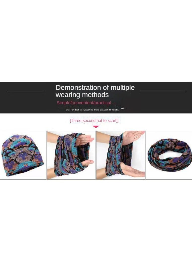 AROAQ Women Casual Beanies Hat, Autumn And Winter Comfortable Twist Hat Bib For Women, Soft Stretchy Women Knit Cap, Warm Neck Sheath Head Hat For Women Girls Teens, (Cool English)  - Image 4