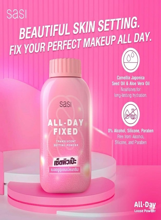 VIRAVIN HOUSEWARE Sasi All-Day Fixed Translucent Setting Loose Powder - 12Hr Oil Control, Pore-Blurring Mattifying Face Powder - Image 5