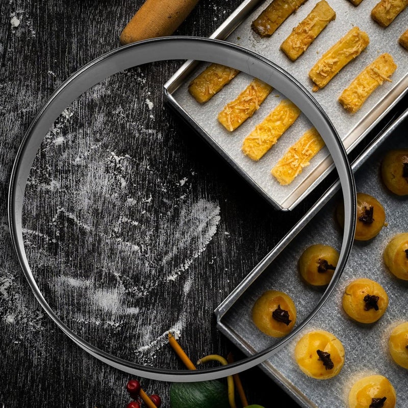 comfrt Round Ring Circle Cookie Cutter, Donuts Cutters, Circle Molds For Biscuit Fondant, Muffins, Pancake- 7inch - Image 3