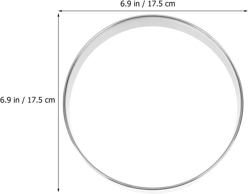 comfrt Round Ring Circle Cookie Cutter, Donuts Cutters, Circle Molds For Biscuit Fondant, Muffins, Pancake- 7inch - Image 5