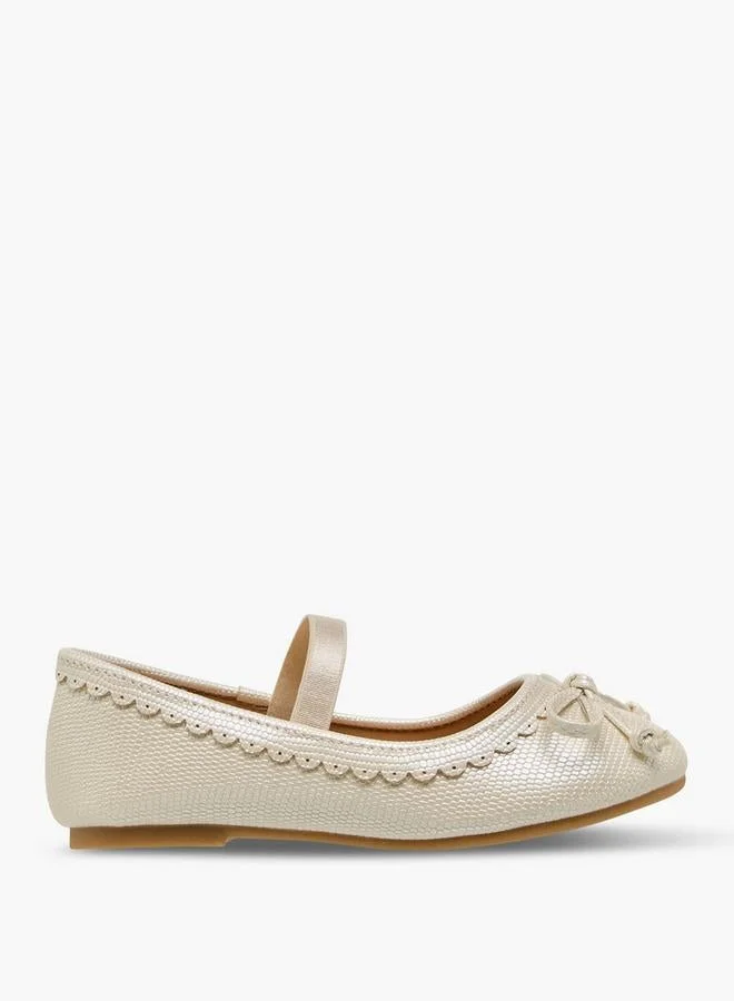 فلورا بيلا من شو إكسبرس حذاء باليرينا للبنات بشريط مطاطي مزين بالدانتيل