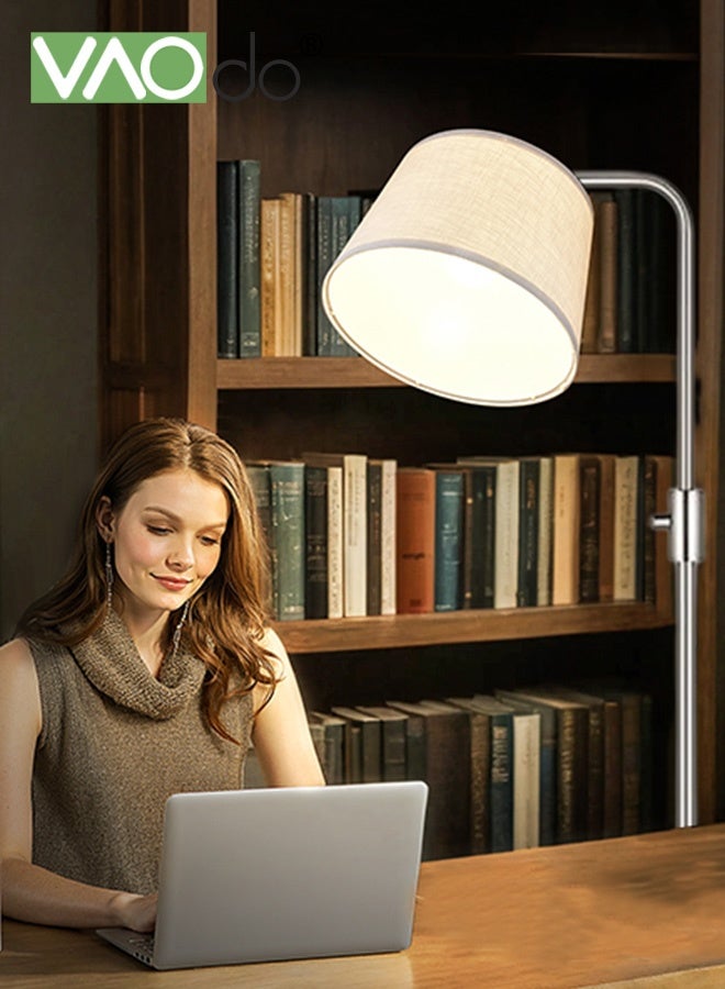 VAOdo Dimmable Floor Lamp, 1000 Lumens LED Bulb Included, Arc Floor Lamps for Living Room, Modern Standing Lamp with Linen Shade, Tall Lamp for Bedroom Office Dining Room - Image 3