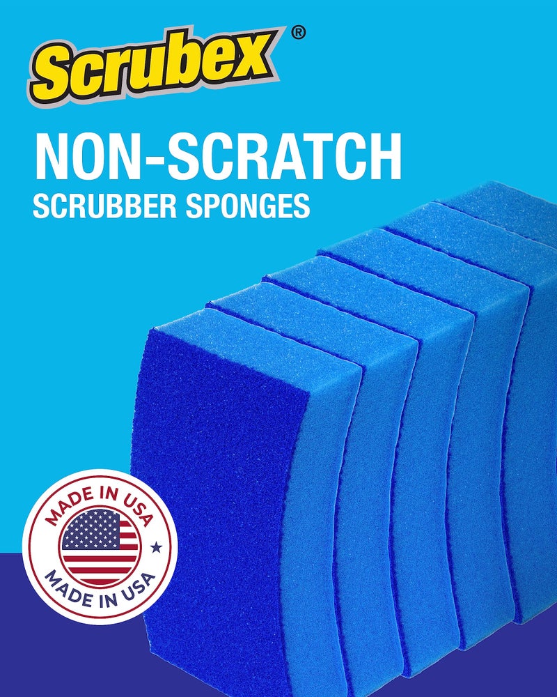 Scrubex Non-Scratch Odor Resistant Scrub Sponge, Multi-Purpose Sponge for Kitchen and Household, Safe for Non-Stick Cookware (6 sponges) - Image 2