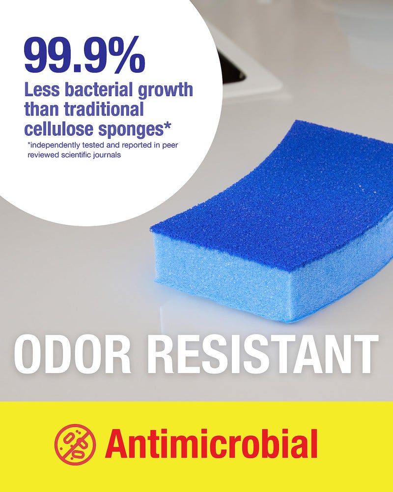 Scrubex Non-Scratch Odor Resistant Scrub Sponge, Multi-Purpose Sponge for Kitchen and Household, Safe for Non-Stick Cookware (6 sponges) - Image 4