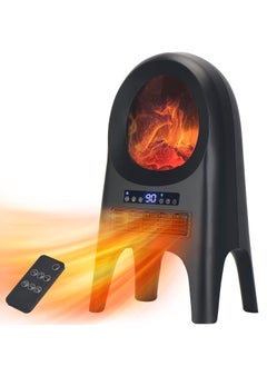 Space heater, portable electric ceramic heater, remote control, 3 modes, oscillation, 1 to 8 hour timer, overheating and rollover protection