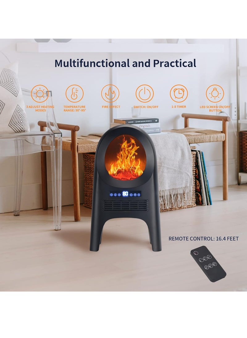 General - Space heater, portable electric ceramic heater, remote control, 3 modes, oscillation, 1 to 8 hour timer, overheating and rollover protection - Image 1