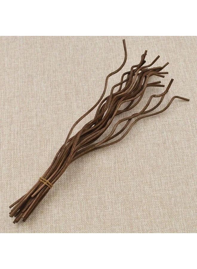 حشوات معطر الغرفة الطبيعي من قصب الروطان المموج 20 قطعة بألوان الخشب - Image 4