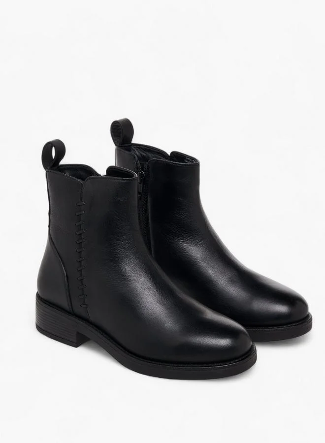 بابريكا أحذية الكاحل النسائية الجلدية