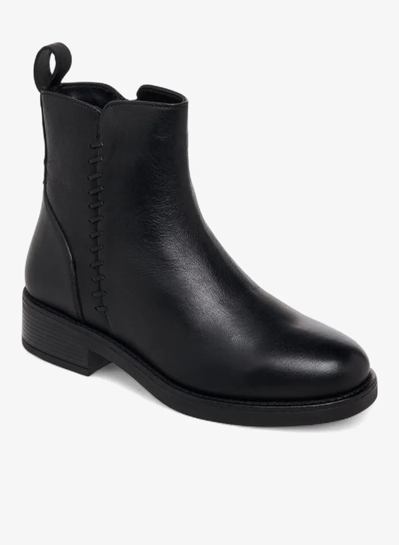 بابريكا أحذية الكاحل النسائية الجلدية