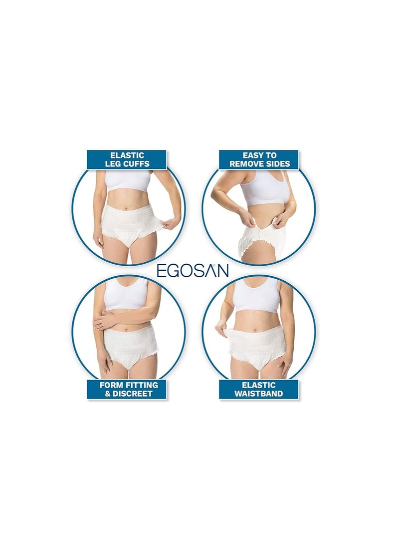 إيجوسان ملابس داخلية EGOSAN Maxi لسلس البول، خفيفة الوزن وجيدة التهوية، للاستخدام مرة واحدة، بتصميم سهل الارتداء، مع طبقة امتصاص مصممة حديثًا بأقصى قدرة امتصاص، للجنسين (مقاس XL، 14 قطعة) - Image 3