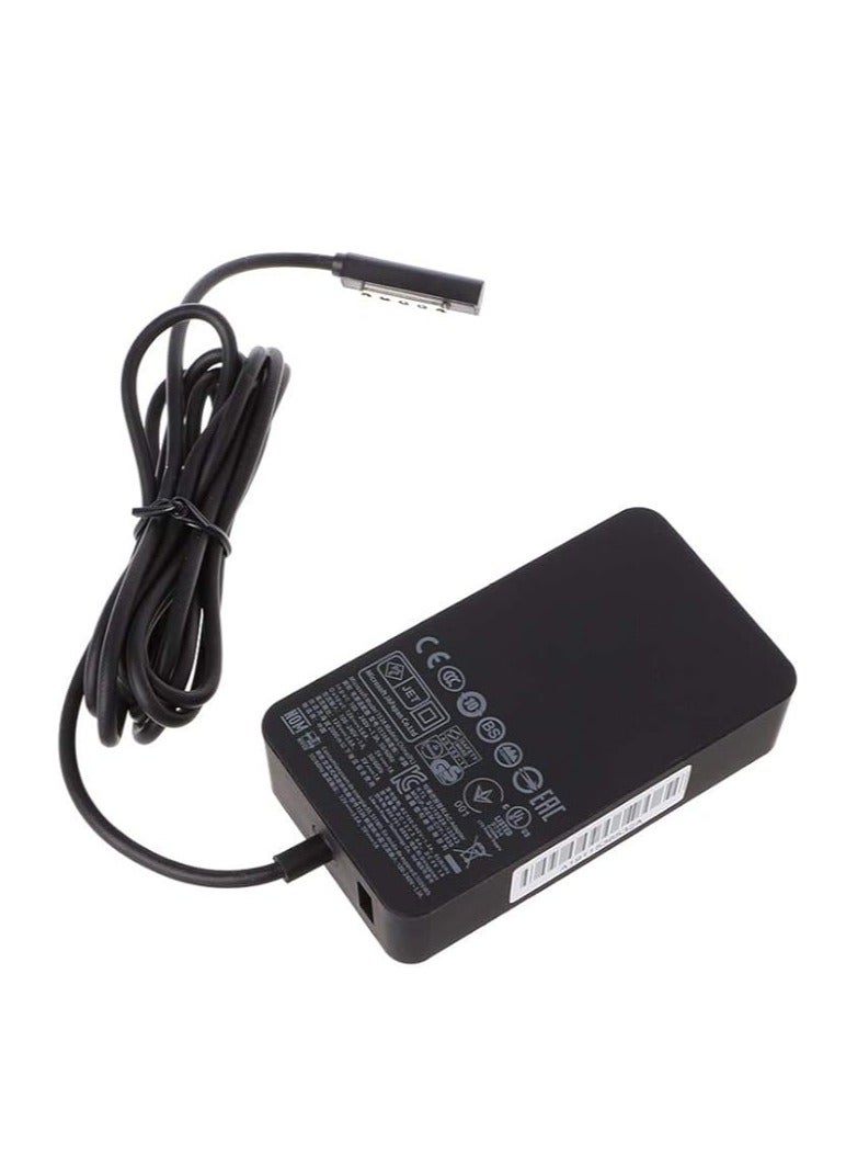 Terabyte شاحن 12 فولت 3.6 أمبير 43 واط متوافق مع مايكروسوفت سيرفيس آر تي وسيرفيس برو 1 وبرو 2 وسيرفيس 2 تابلت محول طاقة 1512 1516 1536 مع كابل إمداد الطاقة ومنفذ شحن USB 5 فولت - Image 1