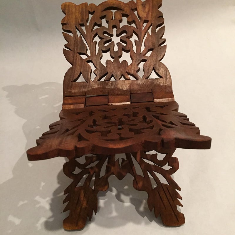 FOOWIN حامل كتاب الصلاة هدية فريدة من نوعها لعطلات رِحال رِحال خشبي منحوت 15.5"x7" - Image 4