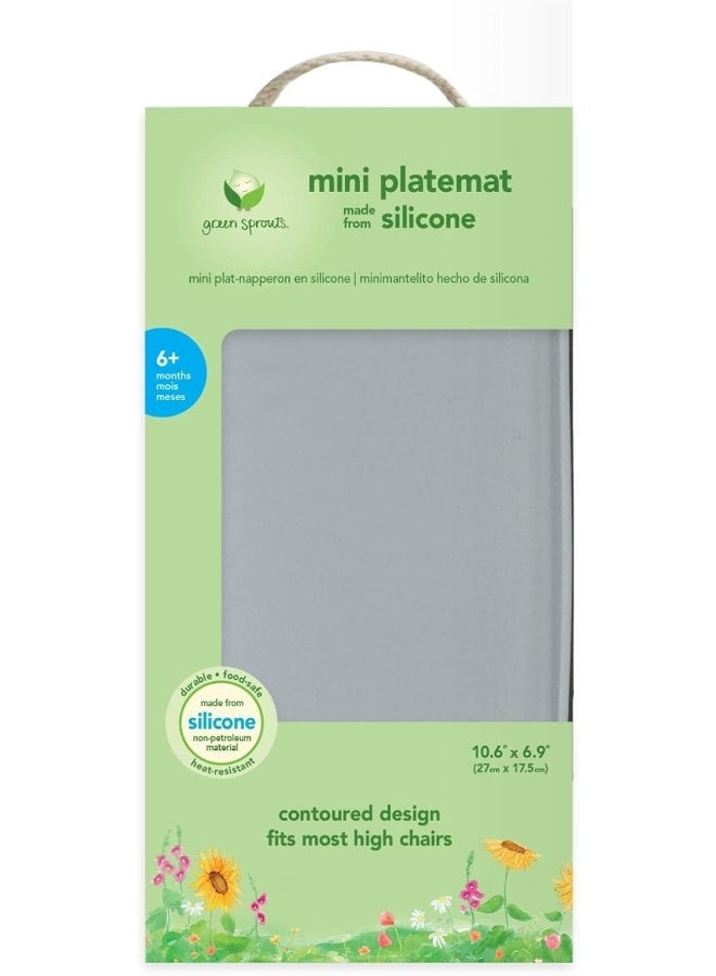 green sprouts Silicone Mini Plate Mat, Grey - Image 2