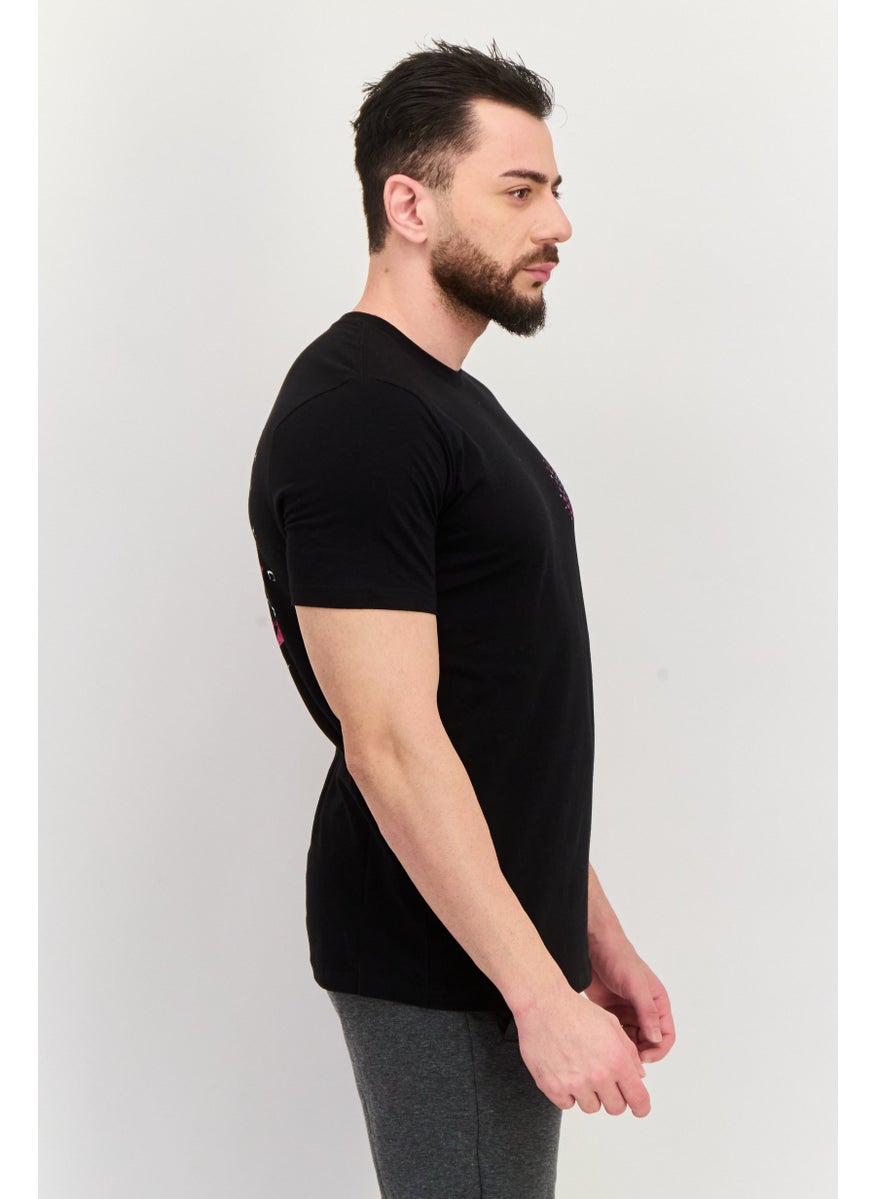 Hurley - Men Crew Neck Short Sleeve Brand Logo T-Shirt, Black - Image 1