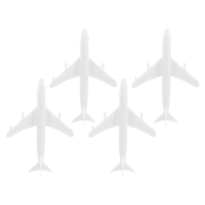 4pcs Airplane Model - Architectural Sand Table Model Accessories White Realistic Airport Ideal For Hobbyists And Commercial Displays - Image 5