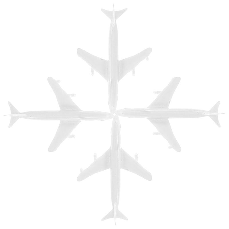 4pcs Airplane Model - Architectural Sand Table Model Accessories White Realistic Airport Ideal For Hobbyists And Commercial Displays - Image 3
