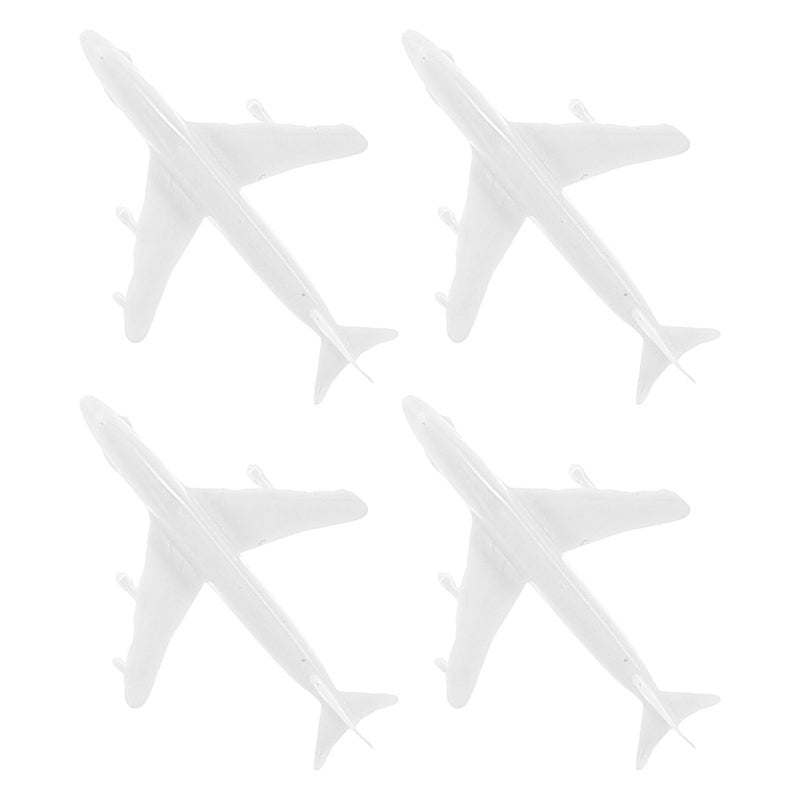 4pcs Airplane Model - Architectural Sand Table Model Accessories White Realistic Airport Ideal For Hobbyists And Commercial Displays - Image 2
