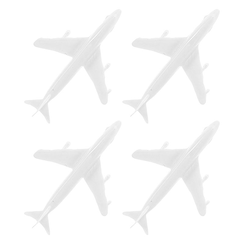 4pcs Airplane Model - Architectural Sand Table Model Accessories White Realistic Airport Ideal For Hobbyists And Commercial Displays - Image 1
